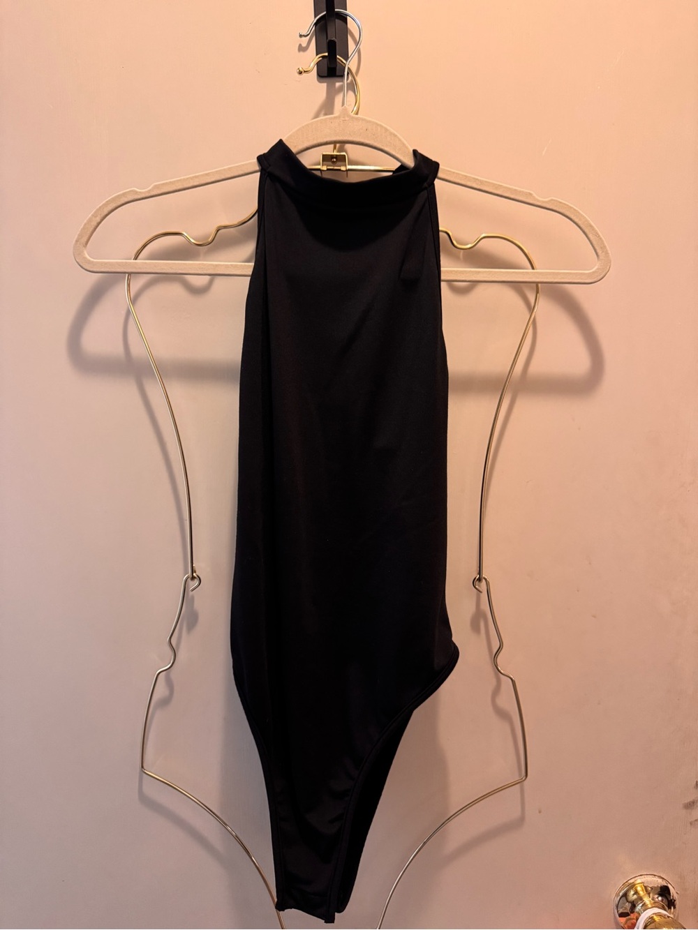 Women’s High Neck Black Bodysuit